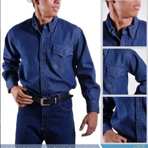 CAMISA DE MEZCLILLA SIN REFLEJANTE DE 7.5 ONZAS SKU: MEZ-7.5 SR